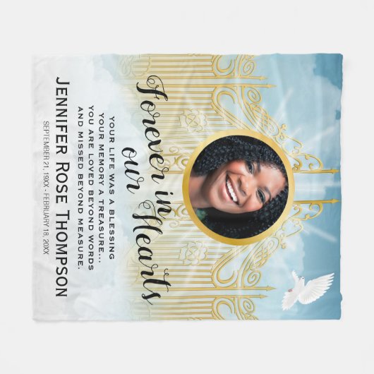 Graven van de hemel - Memorial Tribute Fleece Deken (Voorkant (Horizontaal))