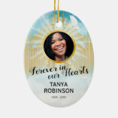 Graven van de hemel - Memorial Tribute Keramisch Ornament (Achterkant)