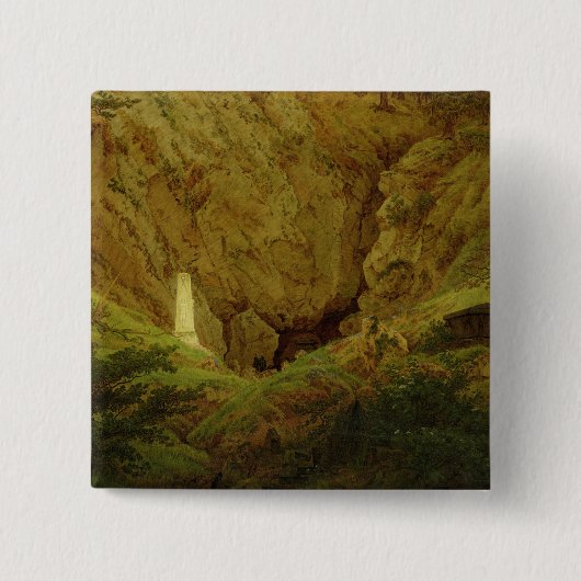 Graven van oude helden, 1812 vierkante button 5,1 cm (Voorkant)