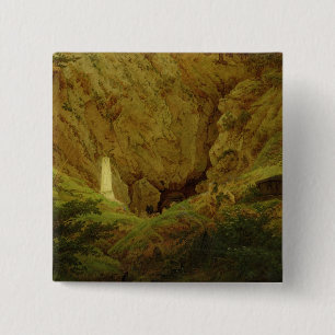 Graven van oude helden, 1812 vierkante button 5,1 cm