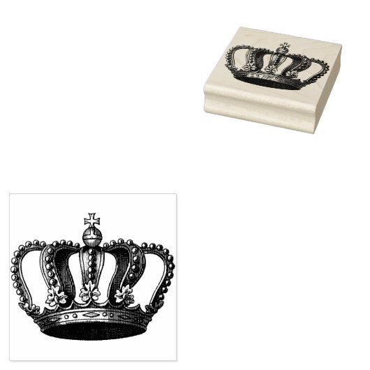 Graveren  kroon rubberstempel (Gestempeld)