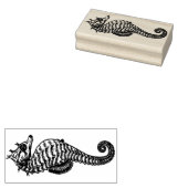 Graveren zeepaardje rubberstempel (Gestempeld)