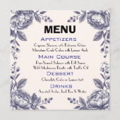  gravering Botanische bruiloft Menu (Voorkant)