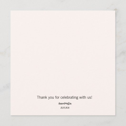 gravering Botanische bruiloft Menu (Achterkant)