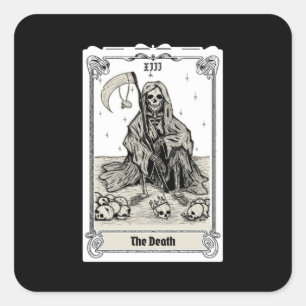gravering van de dood XIII Vierkante Sticker