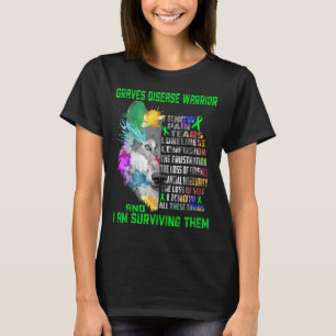 Graves Disease Awareness Ribbon Support Giften T-shirt
