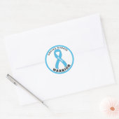 Graves Disease Warrior Ribbon White Round Sticker (Envelop)