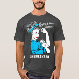 Graves Disease Warrior Unbreakable  Awareness T-shirt