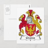 Graves Family Crest Briefkaart (Voorkant / Achterkant)