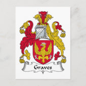 Graves Family Crest Briefkaart (Voorkant)