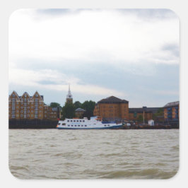 Gravesend in Kent. Vierkante Sticker
