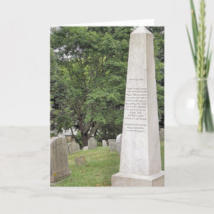 Gravesite van Gouvernor William Bradford Feestdagen Kaart