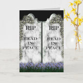 Gravestone Bladwijzer Card Halloween Gothic Style Kaart (Gele Bloem)