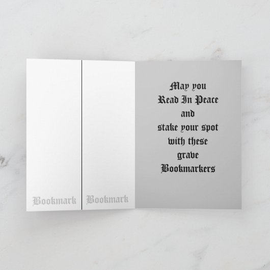Gravestone Bladwijzer Card Kaart (Binnen)