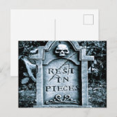 Gravestone Grave Halloween Briefkaart (Voorkant / Achterkant)