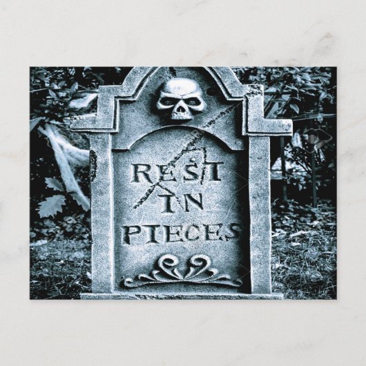 Gravestone Grave Halloween Briefkaart (Voorkant)