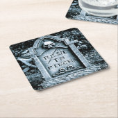 Gravestone Grave Halloween Kartonnen Onderzetters (Schuin)