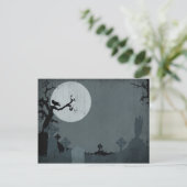 Graveyard and Full Moon for Halloween Briefkaart (Staand voorkant)