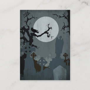Graveyard and Full Moon for Halloween Informatiekaartje