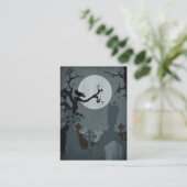 Graveyard and Full Moon for Halloween Informatiekaartje (Staand voorkant)
