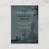 Graveyard and Full Moon for Halloween Informatiekaartje (Achterkant)