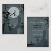 Graveyard and Full Moon for Halloween Informatiekaartje (Voorkant / Achterkant)