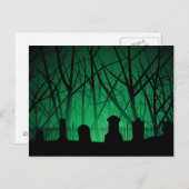 Graveyard and Trees Background Briefkaart (Voorkant / Achterkant)