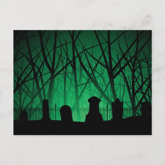 Graveyard and Trees Background Briefkaart (Voorkant)