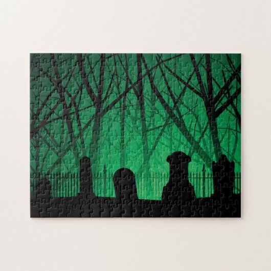 Graveyard and Trees Background Legpuzzel (Horizontaal)