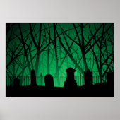Graveyard and Trees Background Poster (Voorkant)