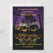 Graveyard Antics Halloween Invitation Kaart (Voorkant)