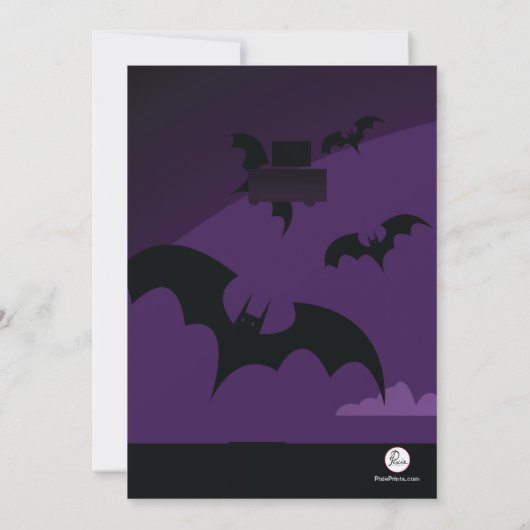 Graveyard Antics Halloween Invitation Kaart (Achterkant)