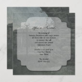 Graveyard bij Dusk Halloween Party Kaart (Voorkant / Achterkant)