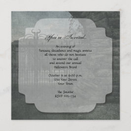 Graveyard bij Dusk Halloween Party Kaart