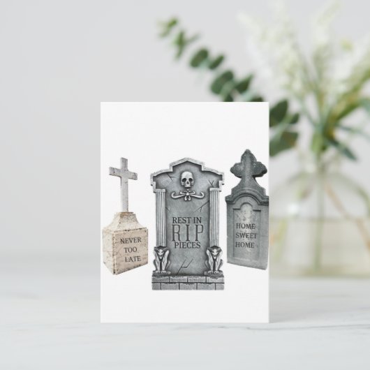 GRAVEYARD EPITAPHS FUNNY TOMBSTONE PRINT BRIEFKAART (Staand voorkant)