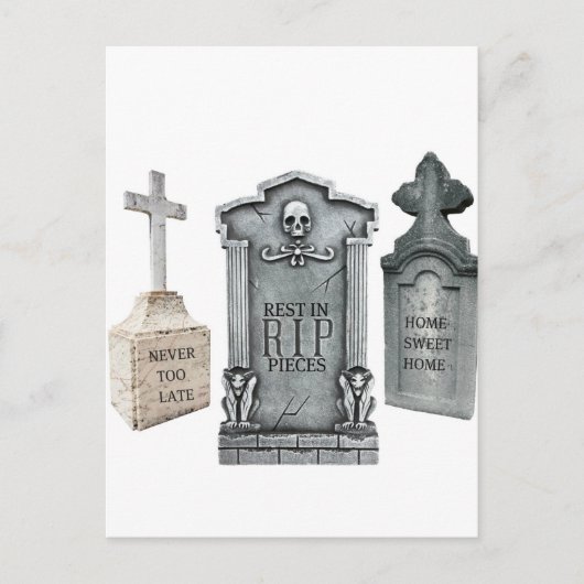 GRAVEYARD EPITAPHS FUNNY TOMBSTONE PRINT BRIEFKAART (Voorkant)