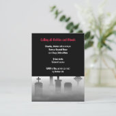 Graveyard fog creepy Gothic dark Halloween party Kaart (Staand voorkant)