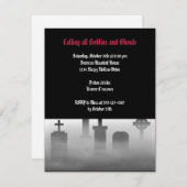 Graveyard fog creepy Gothic dark Halloween party Kaart (Voorkant / Achterkant)