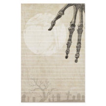 Graveyard Full Moon and Skeleton Hand