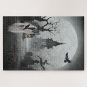 Graveyard, Gate Keeper en Full Moon Halloween Legpuzzel (Horizontaal)