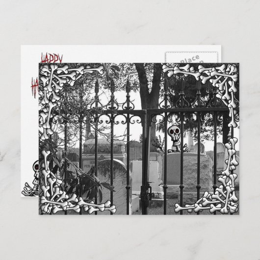 Graveyard Greetings. - BRIEFKAART 4 (Voorkant / Achterkant)