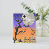 Graveyard Halloween Briefkaart (Staand voorkant)
