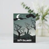 Graveyard Halloween Greeting Briefkaart (Staand voorkant)
