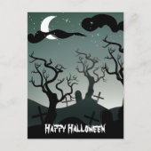 Graveyard Halloween Greeting Briefkaart (Voorkant)