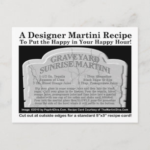 Graveyard Halloween Martini Recept Briefkaart