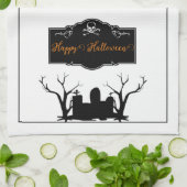 Graveyard Halloween | Wit Theedoek (Gevouwen)