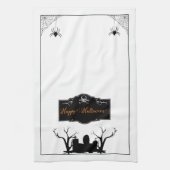 Graveyard Halloween | Wit Theedoek (Verticaal)