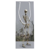 Graveyard Haunting Beverage Gift Bag Wijn Cadeautas (Achterkant)