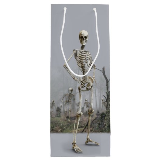 Graveyard Haunting Beverage Gift Bag Wijn Cadeautas (Achterkant)