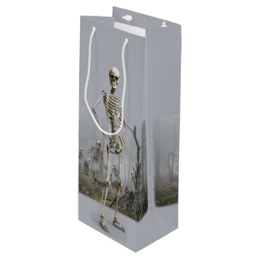 Graveyard Haunting Beverage Gift Bag Wijn Cadeautas (Voorkant Gekanteld)